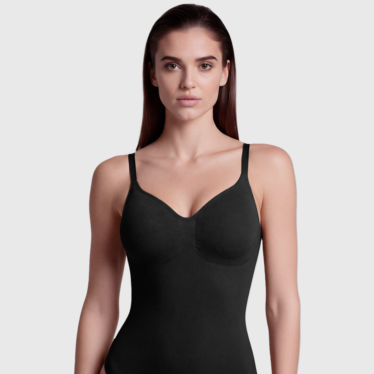 Shevee brief Bodysuit black front portrait view