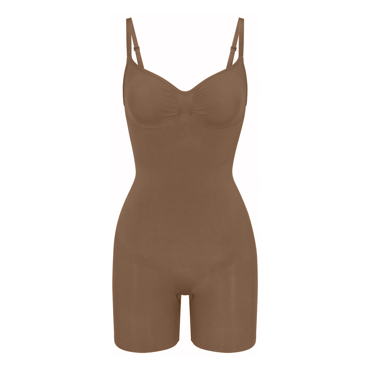 Shevee seamless mid-thigh Bodysuit jasper flat lay product view