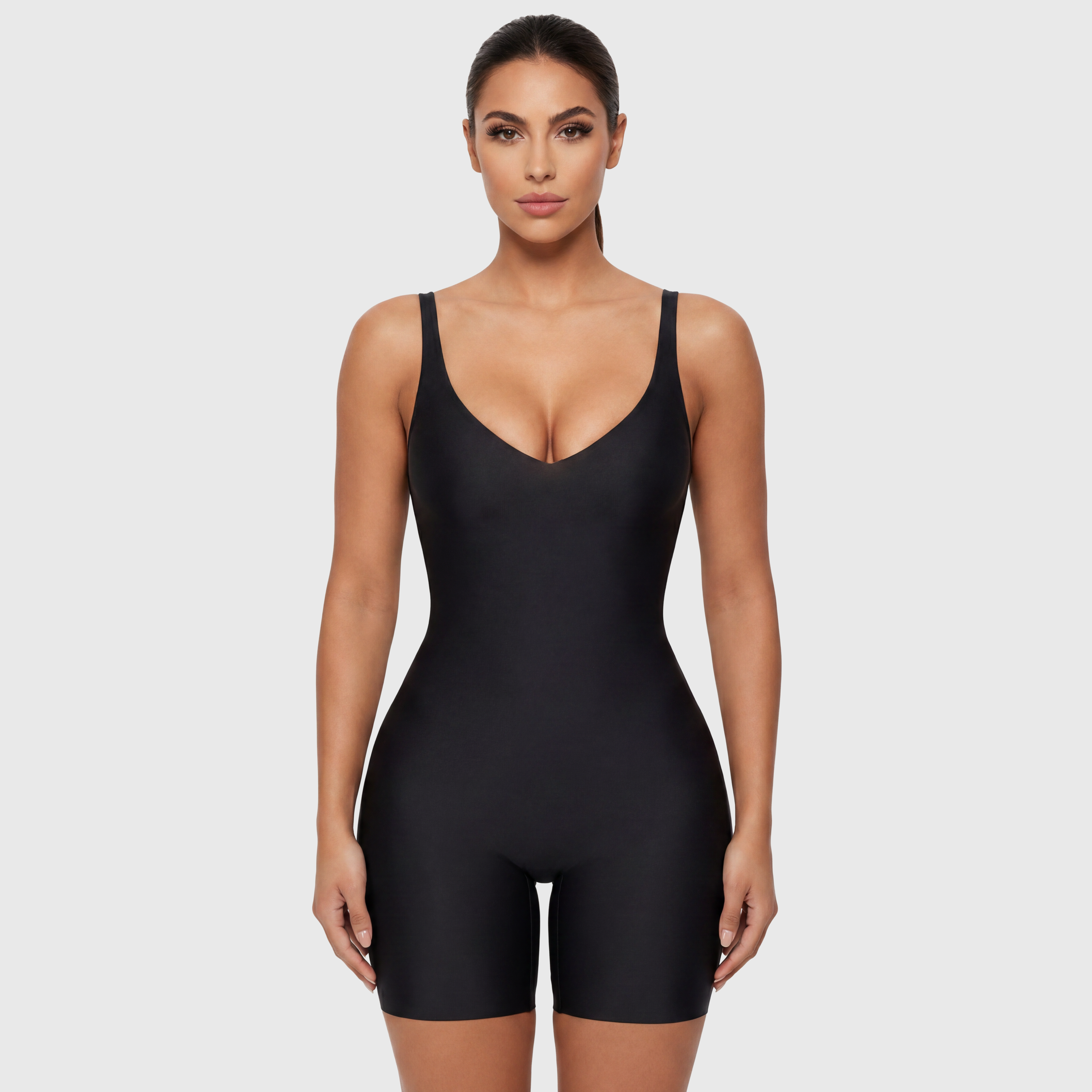 UNLINED PLUNGE MID-THIGH BODYSUIT