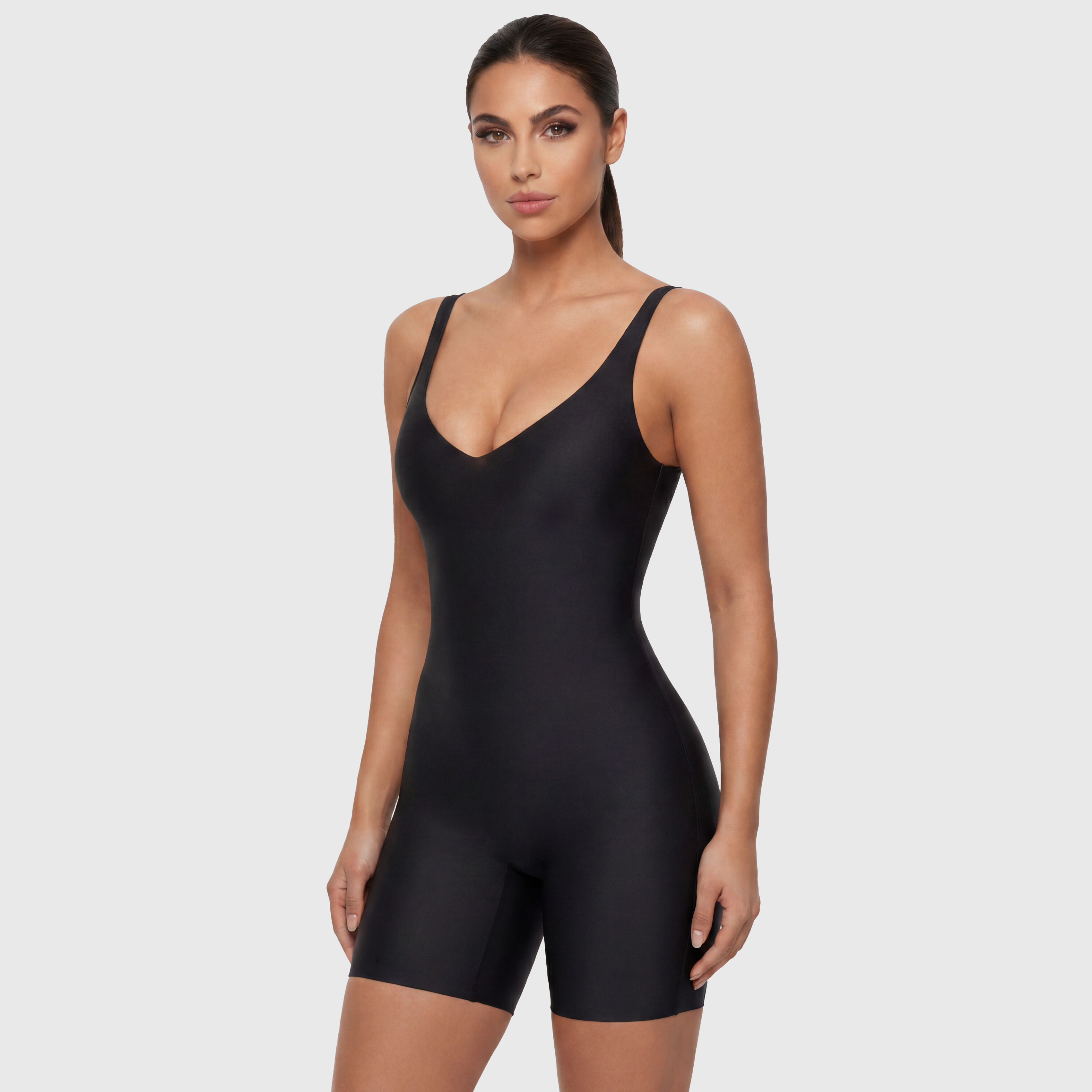UNLINED PLUNGE MID-THIGH BODYSUIT