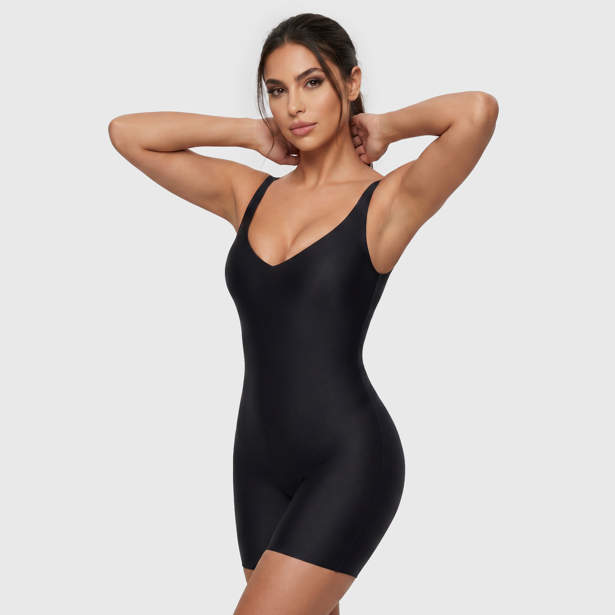 UNLINED PLUNGE MID-THIGH BODYSUIT