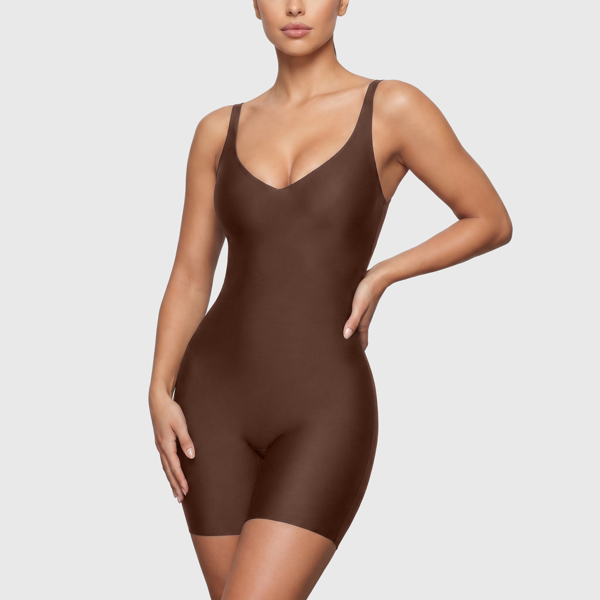 UNLINED PLUNGE MID-THIGH BODYSUIT