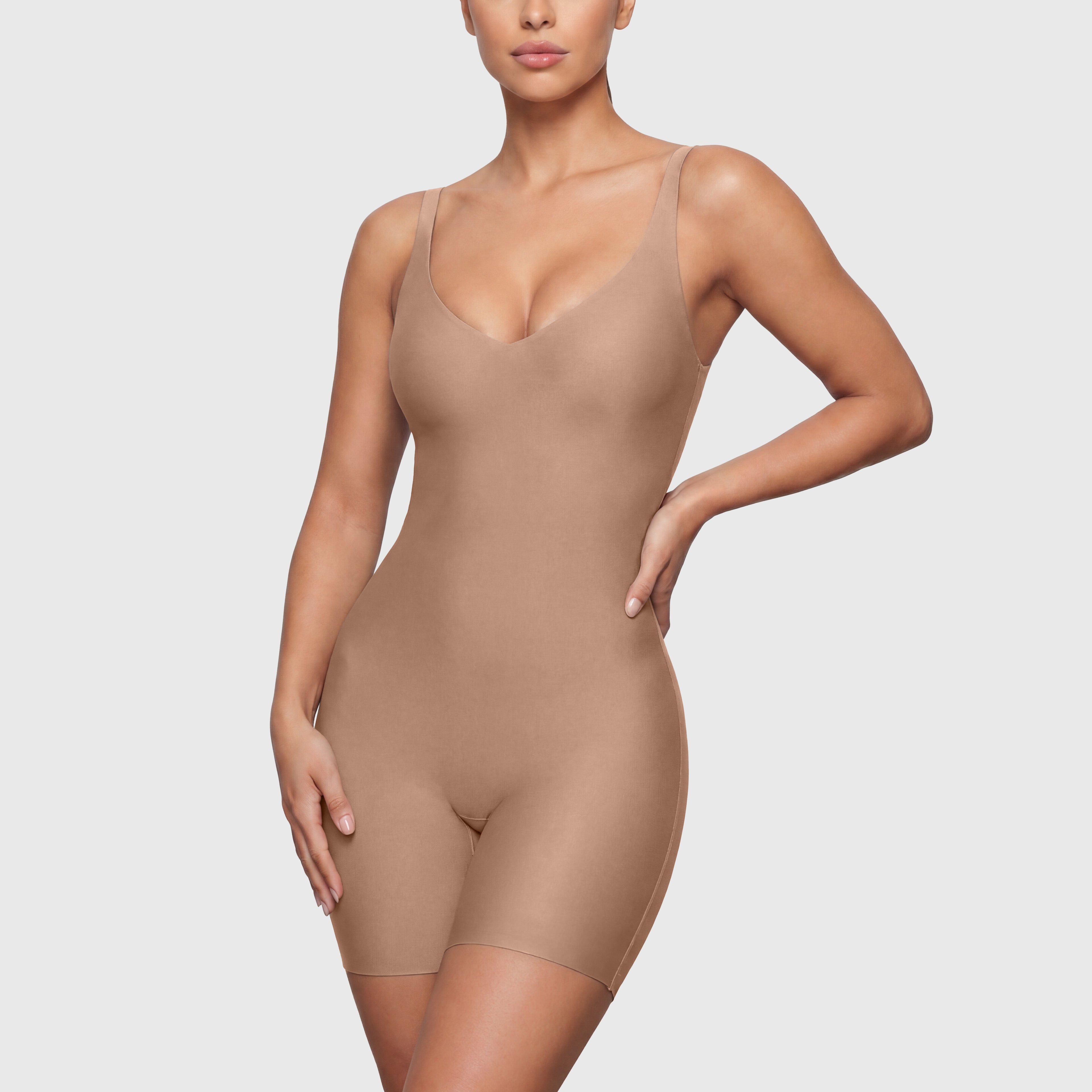 UNLINED PLUNGE MID-THIGH BODYSUIT