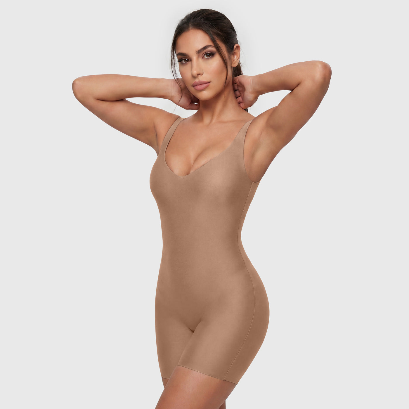 UNLINED PLUNGE MID-THIGH BODYSUIT