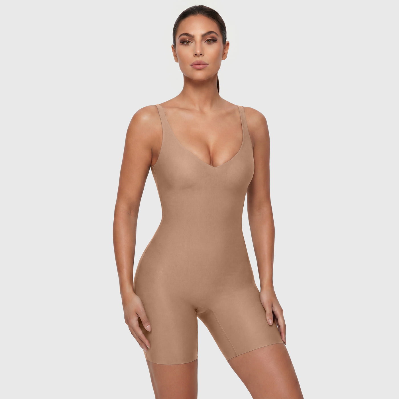 UNLINED PLUNGE MID-THIGH BODYSUIT